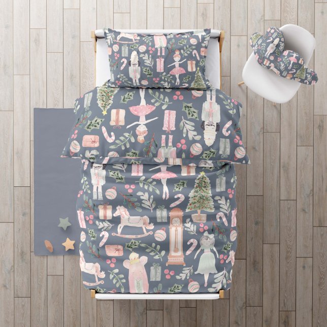 The Nutcracker modern watercolor Duvet Cover (nutcracker bedding for bedroom duvet)