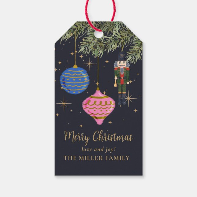 The Nutcracker, navy Gift Tag (Front)