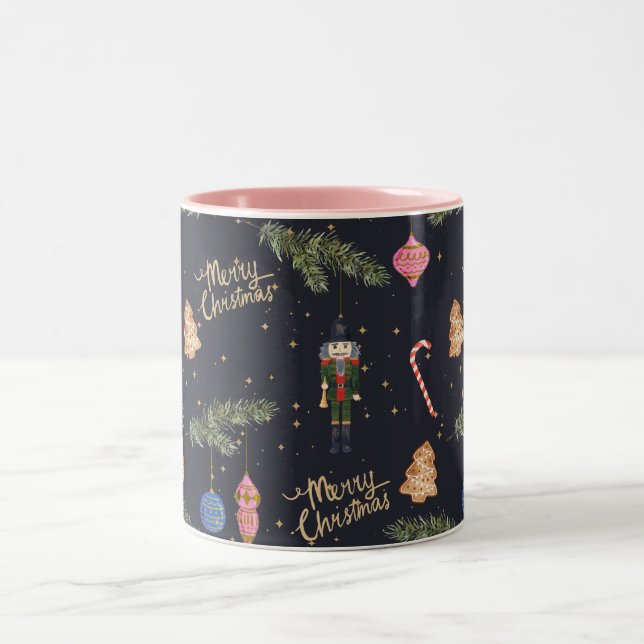 The Nutcracker, navy   Two-Tone Coffee Mug (Center)