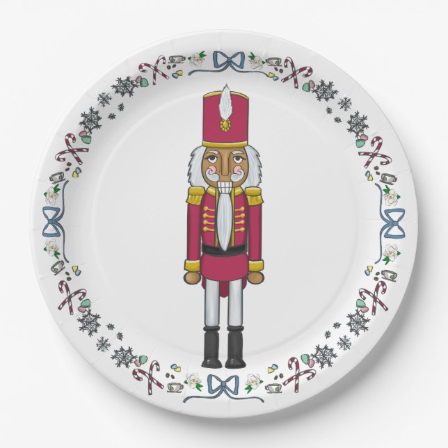 The Nutcracker Prince Christmas Party Paper Plates (Front)