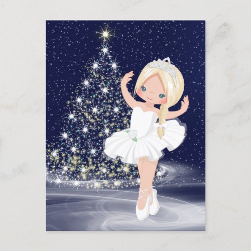 The Nutcracker Snow Queen in the Land of Snow Holiday Postcard
