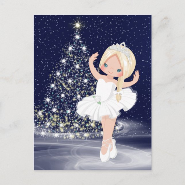 The Nutcracker Snow Queen in the Land of Snow Holiday Postcard (Front)