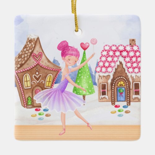 The Nutcracker Sugar Plum Fairy Ballet Christmas Ceramic Ornament