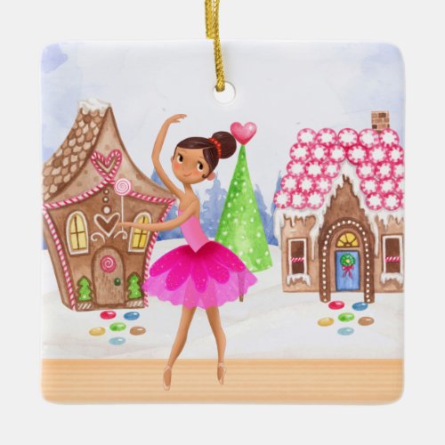 The Nutcracker Sugar Plum Fairy Ballet Christmas Ceramic Ornament