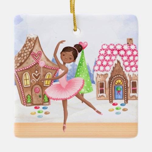 The Nutcracker Sugar Plum Fairy Ballet Christmas Ceramic Ornament