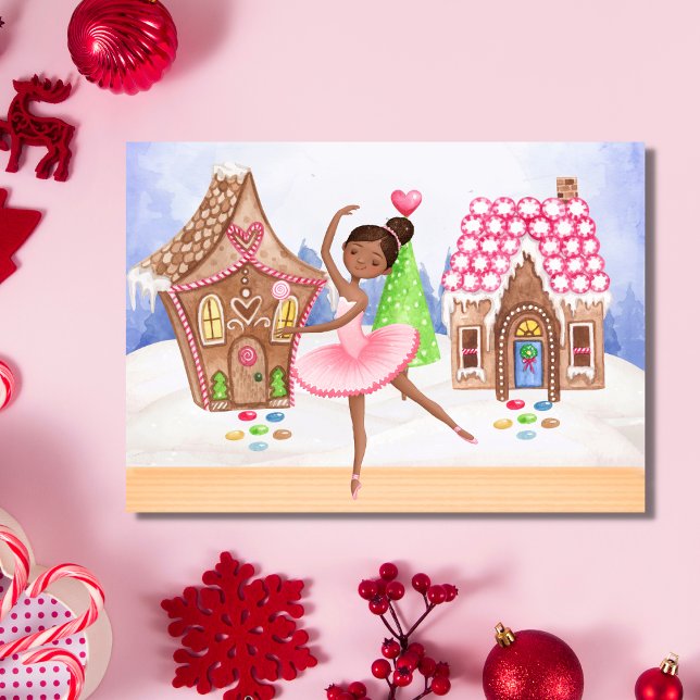 The Nutcracker Sugar Plum Fairy Ballet Christmas Holiday Card (Creator Uploaded)