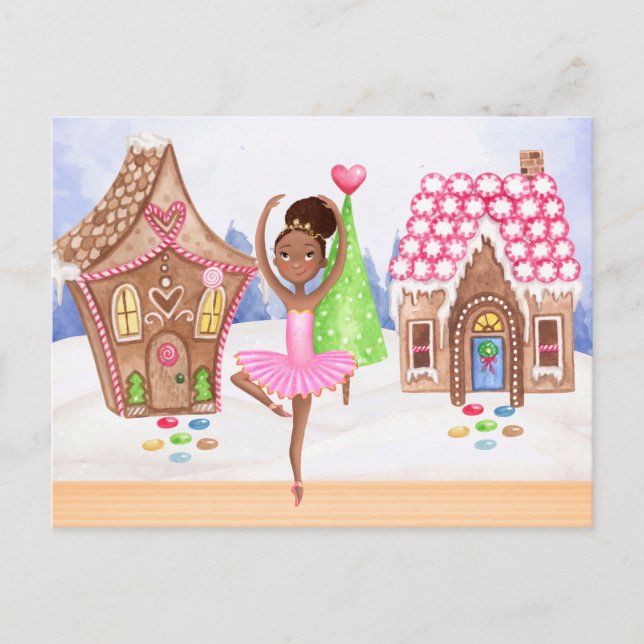 The Nutcracker Sugar Plum Fairy Ballet Christmas Holiday Postcard (Front)