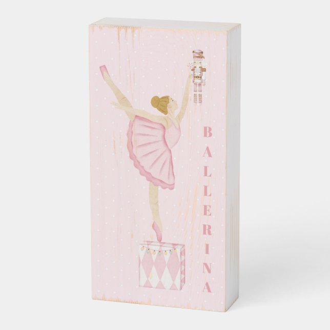 The Nutcracker Suite Ballerina Wooden Box Sign (Angled Vertical)