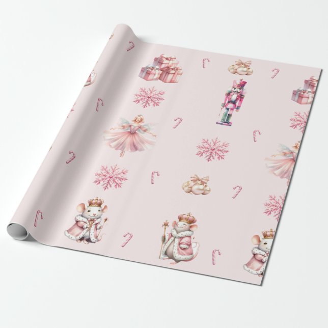 The Nutcracker Suite Christmas Ballet Dance  Wrapping Paper (Unrolled)