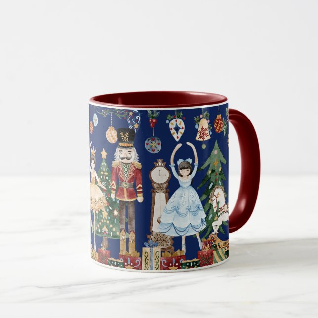 The Nutcracker Vintage Christmas Ballet  Mug (Front Right)