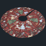 The Nutcracker Vintage Christmas Ballet Red Plaid Brushed Polyester Tree Skirt<br><div class="desc">Add a touch of holiday magic to your Christmas decor with this enchanting Nutcracker Ballet Christmas Tree Skirt! Featuring classic characters like the Nutcracker soldiers, the Mouse King, Sugarplum Fairies, and Clara, this vintage-inspired design brings the beloved ballet to life beneath your tree. The perfect finishing touch to a beautifully...</div>