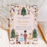 The Nutcracker Vintage Christmas Birthday  Invitation<br><div class="desc">Personalize this vintage inspired the Nutcracker birthday party invitation with your party details easily and quickly, simply press the customize it button to further re-arrange and format the style and placement of the text.  Featuring whimsical characters from the Nutcracker in vibrant bright colors. Perfect for any age! Matching items available...</div>