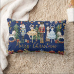 The Nutcracker Vintage Christmas  Lumbar Pillow<br><div class="desc">Festive the Nutcracker throw pillow,  perfect for the holiday season.  Also makes a wonderful one-of-a-kind gift.  Personalize it with your own wording.  
(c) Somerset Fine Paperie</div>