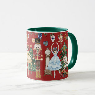 The Nutcracker Vintage Christmas Red Green  Mug