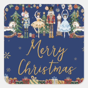 The Nutcracker Vintage Christmas Square Square Sticker