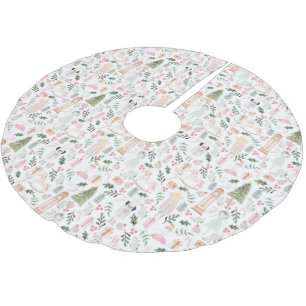 The Nutcracker watercolor holiday Brushed Polyeste Brushed Polyester Tree Skirt