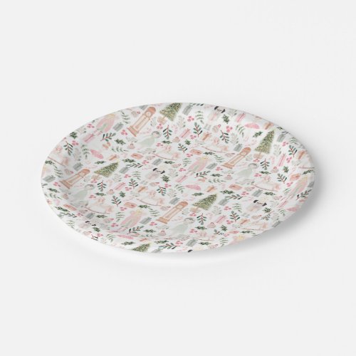 The Nutcracker watercolor holiday Paper Plate