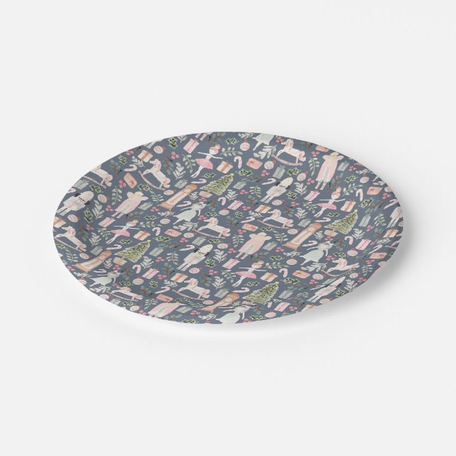 The Nutcracker watercolor holiday Paper Plates (Angled)