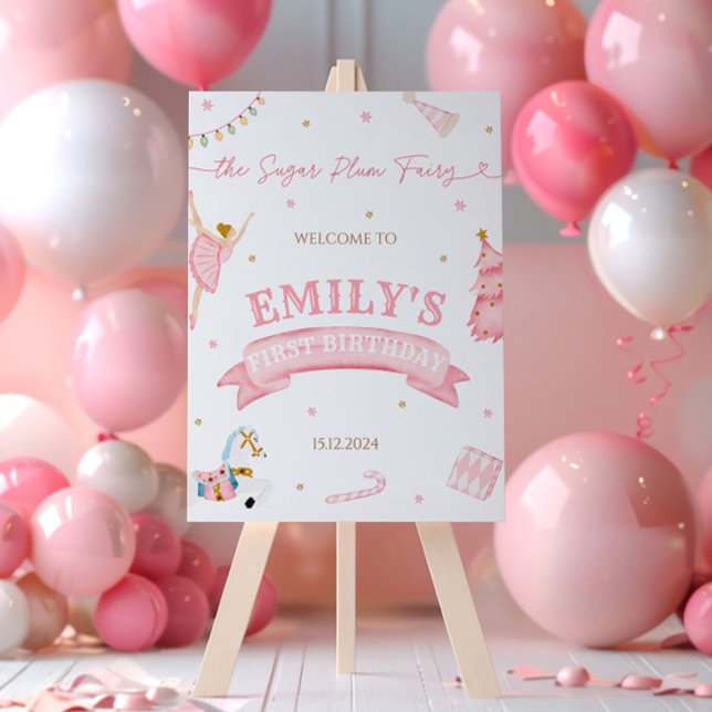 The Nutcracker Winter 1st Birthday Welcome Sign (Creator Uploaded)