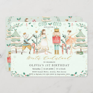 The Nutcracker Winter Onederland 1st Birthday Inv Invitation