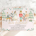 The Nutcracker Winter Onederland 1st Birthday  Inv Invitation<br><div class="desc">Personalize this chic winter onederland first birthday party invitation with your party details easily and quickly,  simply press the customize it button to further re-arrange and format the style and placement of the text.   Matching items available in store!  (c) The Happy Cat Studio.</div>