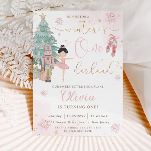 The Nutcracker Winter Onederland 1st Birthday  Invitation