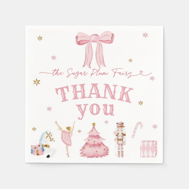 The Nutcracker Winter Onederland 1st Birthday Napkins (Front)