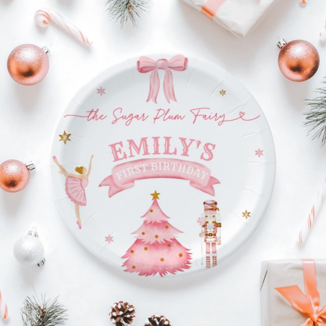 The Nutcracker Winter Onederland 1st Birthday Paper Plates (Creator Uploaded)