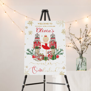 The Nutcracker Winter Onederland 1st Birthday Red Foam Board