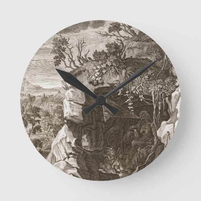 The Nymph Echo Changed into Sound, 1731 (engraving Round Clock (Front)