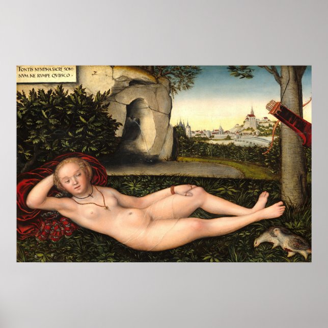 The Nymph - Lucas Cranach German Fine Art Poster (Front)