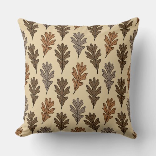The Oak Leaves Throw Pillow