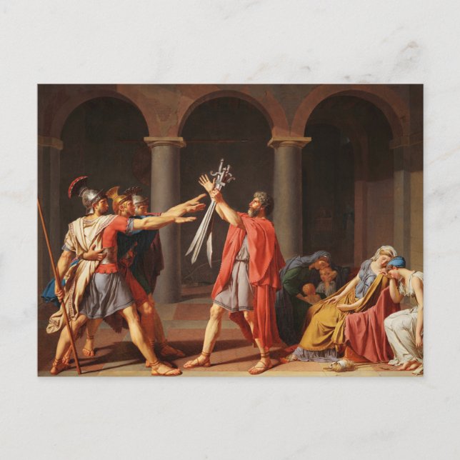 The Oath of the Horatii by Jacques-Louis David Postcard (Front)