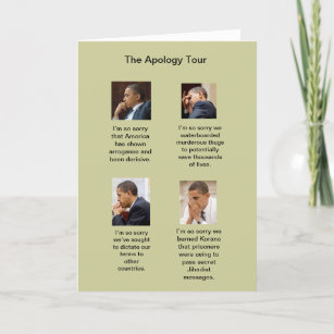 The Obama Apology Tour Birthday Card