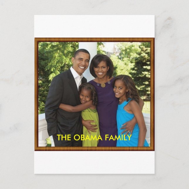THE OBAMA FAMILY POSTCARD (Front)