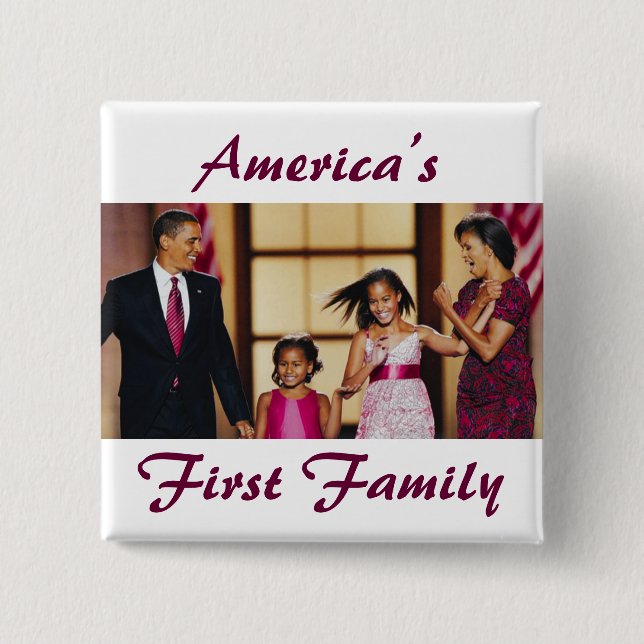 The Obamas: America's 1st Family Button (Front)
