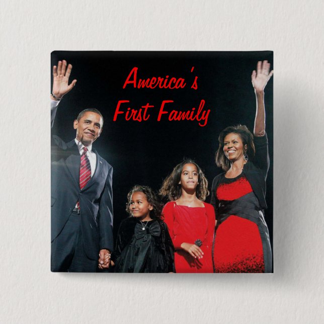 The Obamas: America's 1st Family Button (Front)
