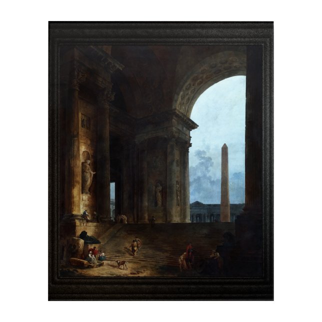 The Obelisk by Hubert Robert Acrylic Print (Front)