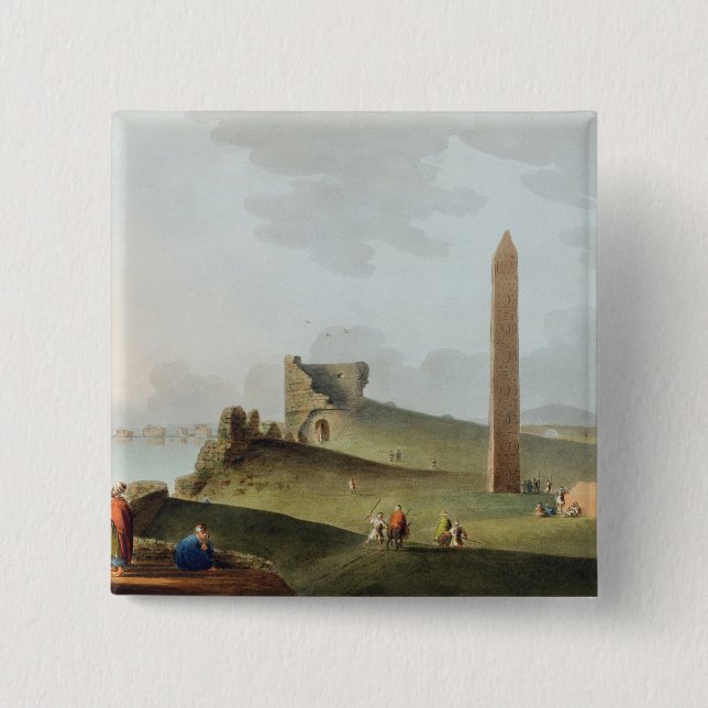 The Obelisks at Alexandria, called Cleopatra's Nee Pinback Button (Front)