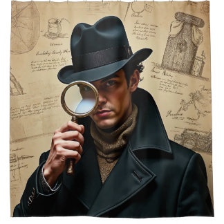 The Observant Detective Shower Curtain