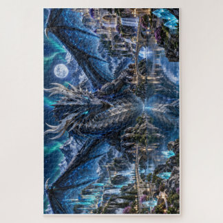 The Obsidian Dragon and the Magical Cities Jigsaw Puzzle