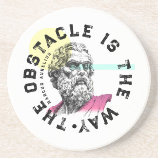 The Obstacle Is The Way – Marcus Aurelius Quote Coaster