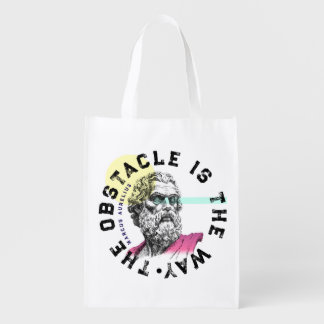 The Obstacle Is The Way – Marcus Aurelius Quote Grocery Bag