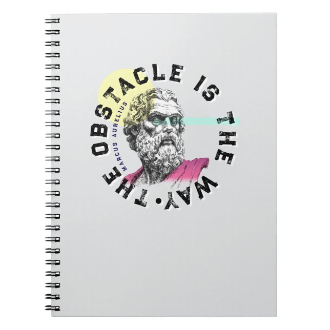 The Obstacle Is The Way – Marcus Aurelius Quote Notebook (Front)