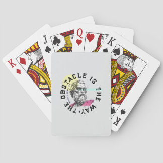 The Obstacle Is The Way – Marcus Aurelius Quote Poker Cards