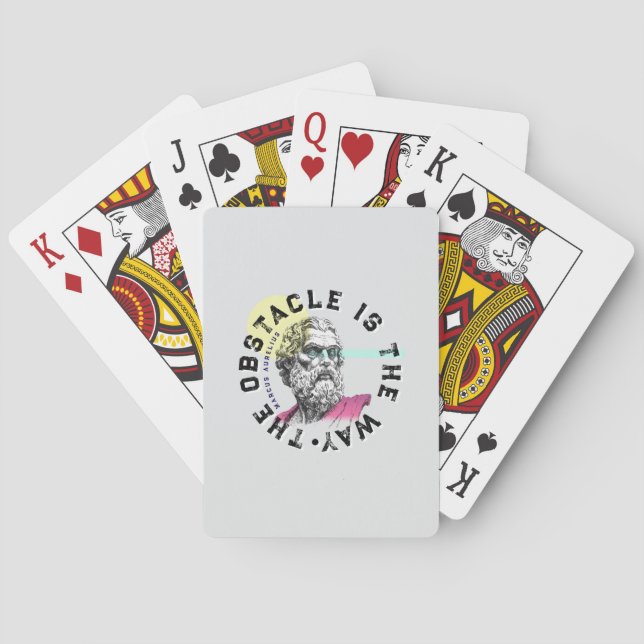 The Obstacle Is The Way – Marcus Aurelius Quote Poker Cards (Back)