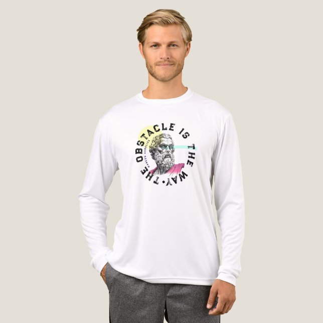 The Obstacle Is The Way – Marcus Aurelius Quote Tri-Blend Shirt (Front Full)