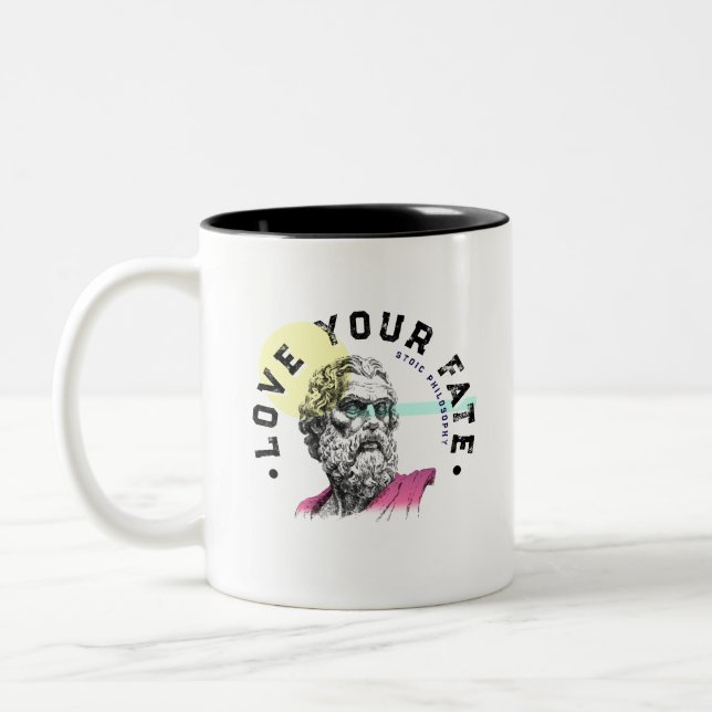 The Obstacle Is The Way – Marcus Aurelius Quote Two-Tone Coffee Mug (Left)