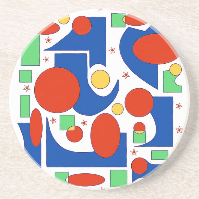 The obstructive sandstones  ceramic coaster  (Front)