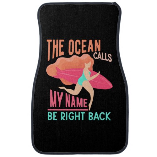 The Ocean Calls Surfer Car Floor Mat